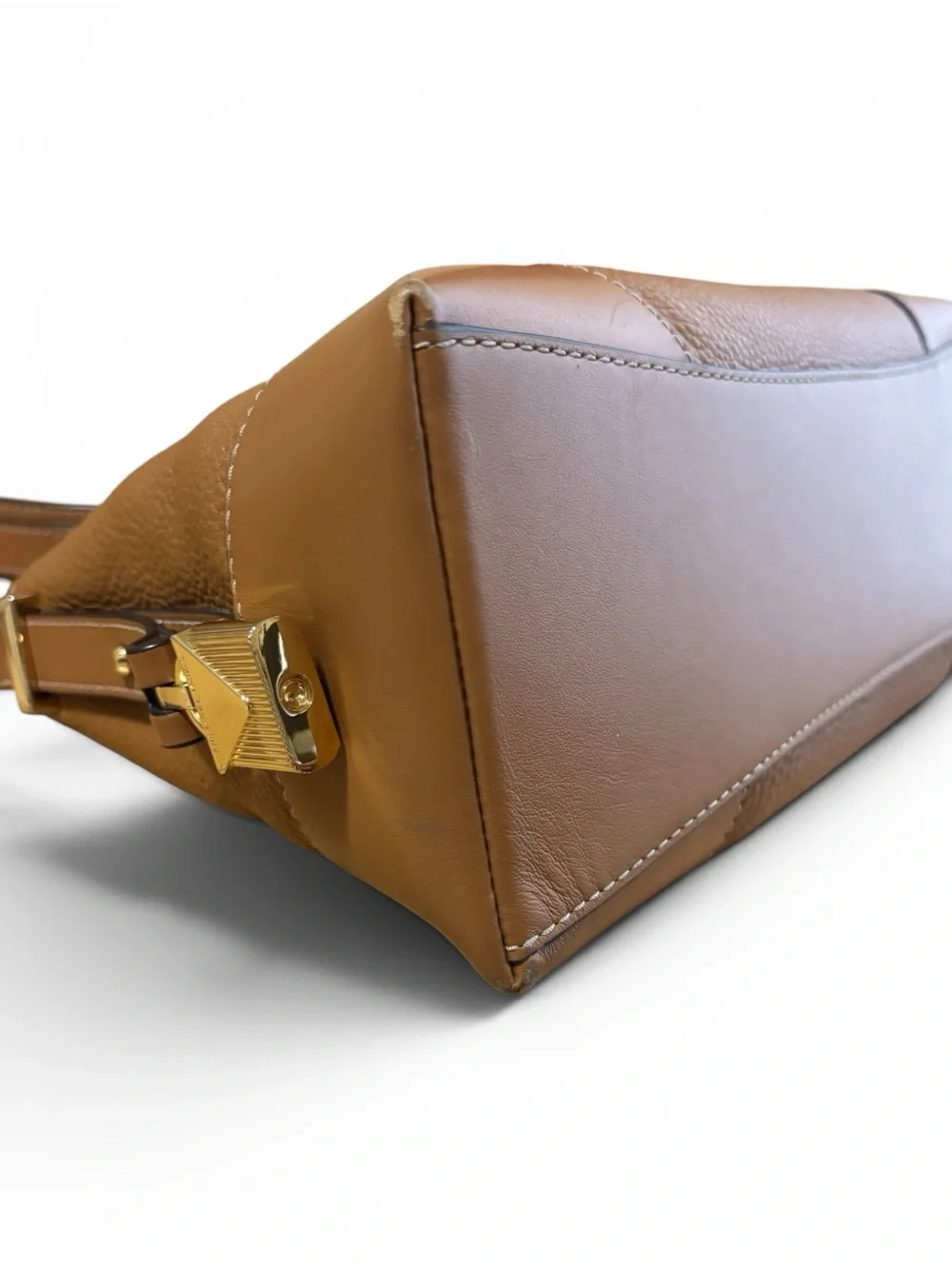 Michael Kors Crossbody Bag, Medium Crosby Tan Pebbled Leather & Dust Bag